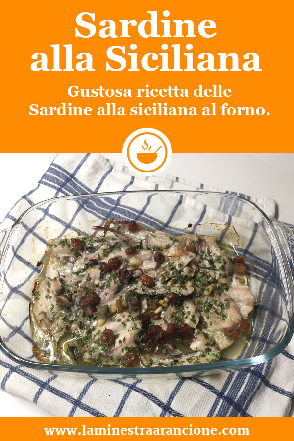 Sardine al forno con uvetta e pinoli